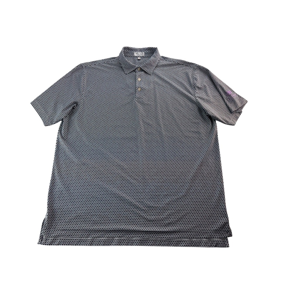 Peter Millar‎ Summer Comfort Mens XL Polo Shirt Short Sleeve Geometric Print
